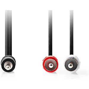 NEDIS CAGL22200BK15 STEREO AUDIO CABLE 3.5MM MALE - 2X RCA MALE 1.50M BLACK