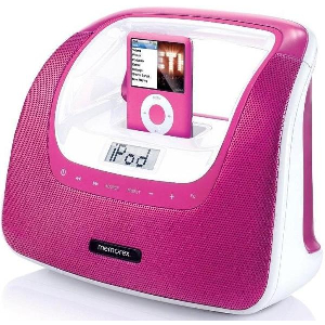 MEMOREX PORTRADIO MINIMOVE PINK IPOD/IPHONE/MP3