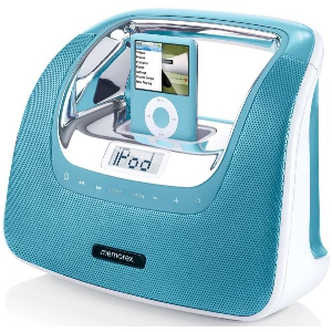 MEMOREX PORTRADIO MINIMOVE TEAL IPOD/IPHONE/MP3
