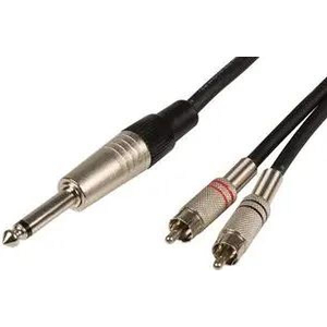 M6J-2R150 ΚΑΛΩΔΙΟ ΉΧΟΥ 6.3MM MONO JACK PLUG - 2 X RCA PLUGS 1,5 M (ΤΕΜΑΧΙΟ)
