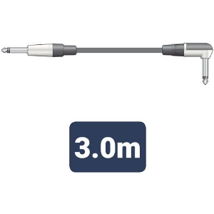 M6J-90J300 ΚΑΛΩΔΙΟ ΚΙΘΑΡΑΣ ΣΕ ΟΡΘΗ ΓΩΝΙΑ 6.3MM MONO JACK PLUG - 6.3MM MONO JACK PLUG 3M (ΤΕΜΑΧΙΟ)