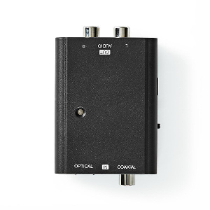 NEDIS ACON2509BK DIGITAL AUDIO CONVERTER 2-WAY CONNECTION INPUT: 1X RCA /1X TOSLINK