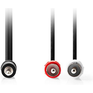 NEDIS CAGL22200BK100 STEREO AUDIO CABLE 3.5MM MALE - 2X RCA MALE 10.0M BLACKC