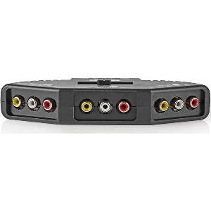 NEDIS VSWI2403BK 3-PORT AV SWITCH 3X RCA (RWY) INPUT - 1X RCA (RWY) OUTPUT BLACK