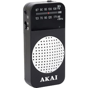AKAI APR-250 ΑΝΑΛΟΓΙΚΟ ΦΟΡΗΤΟ ΡΑΔΙΟΦΩΝΟ ΤΣΕΠΗΣ FM/AM ΜΕ ΕΝΣΥΡΜΑΤΑ ΑΚΟΥΣΤΙΚΑ
