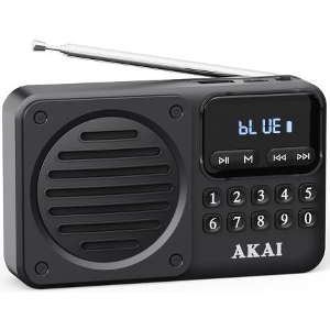 AKAI APR-300BK ΜΑΥΡΟ ΜΙΝΙ ΦΟΡΗΤΟ ΡΕΤΡΟ ΡΑΔΙΟΦΩΝΟ FM/AM BLUETOOTH USB MICROSD