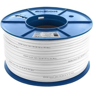 EDISION ΚΑΛΩΔΙΟ COAXIAL ICX-100 CCS AL ECA PVC ΛΕΥΚΟ 100M