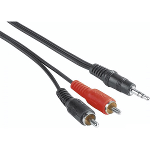 HAMA 205106 AUDIO CONNECTING CABLE 2 RCA MALE PLUGS - 3.5 MM MALE PLUG STEREO 2 M