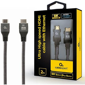 CABLEXPERT ULTRA HIGH SPEED HDMI CABLE,8K SELECT PLUS SERIES 2M CCB-HDMI8K-2M