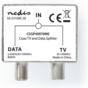 NEDIS CSGP40970ME SATELLITE & ANTENNA ADAPTER F-FEMALE / IEC (COAX) MALE IEC (COAX) FEMALE 75 OHM M