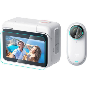 PULUZ 2 IN 1 SCREEN AND LENS TEMPERED GLASS FILM FOR INSTA360 GO 3 (TRANSPARENT)