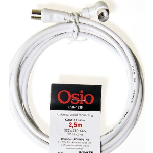 OSIO OSK-1330 ΟΜΟΑΞΟΝΙΚΟ ΚΑΛΩΔΙΟ ΚΕΡΑΙΑΣ ΓΩΝΙΑΚΟ ΑΡΣΕΝΙΚΟ ΣΕ ΘΗΛΥΚΟ 2.5 M 75 Ω
