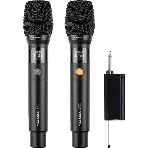 SONICGEAR DUAL PROFESSIONAL UHF WIRELESS LED MICROPHONE WM 3300 UL OBSIDIAN WM3300ULD-O