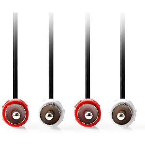 NEDIS CAGL24200BK10 STEREO AUDIO CABLE 2X RCA MALE - 2X RCA MALE 1.00M BLACK