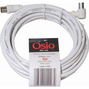 OSIO OSK-1340 ΟΜΟΑΞΟΝΙΚΟ ΚΑΛΩΔΙΟ ΚΕΡΑΙΑΣ ΓΩΝΙΑΚΟ ΑΡΣΕΝΙΚΟ ΣΕ ΘΗΛΥΚΟ 5 M 75 Ω