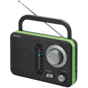 AUDIOLINE ΦΟΡΗΤΟ ΡΑΔΙΟΦΩΝΟ ΜΠΑΤΑΡΙΑΣ ΚΑΙ ΡΕΥΜΑΤΟΣ ΜΑΥΡΟ-ΠΡΑΣΙΝΟ TR-412 070052