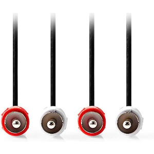 NEDIS CAGL24200BK20 STEREO AUDIO CABLE 2X RCA MALE - 2X RCA MALE 2.00M BLACK