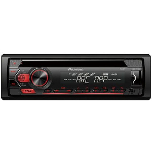 PIONEER DEH-S121UB 4X50W 1-DIN CD TUNER WITH RDS TUNER USB AUX-IN WITH REMOTE RED