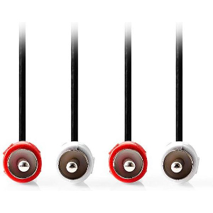 NEDIS CAGL24200BK50 STEREO AUDIO CABLE 2X RCA MALE - 2X RCA MALE 5.00M BLACK