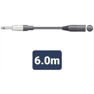 M6J-XM600 ΚΑΛΩΔΙΟ ΉΧΟΥ 6.3MM MONO JACK PLUG - XLR MALE 6M (ΤΕΜΑΧΙΟ)