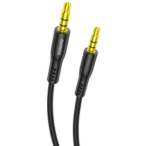 AUDIO AUX CABLE FONENG BM22 3.5MM/3.5MM 1M BLACK