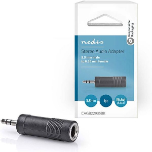 NEDIS CAGB22935BK STEREO AUDIO ADAPTER 3.5 MM MALE - 6.35 MM FEMALE BLACKP