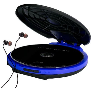 AIWA PORTABLE CD PLAYER WITH EARPHONES BLUE PCD-810BL