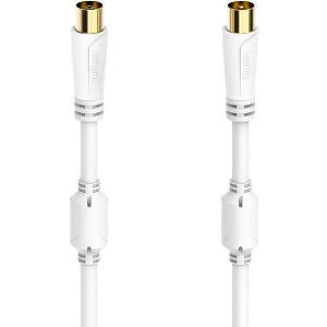 HAMA 00205246 ΚΑΛΩΔΙΟ ΚΕΡΑΙΑΣ COAX MALE - COAX FEMALE ΛΕΥΚΟ 1.5M