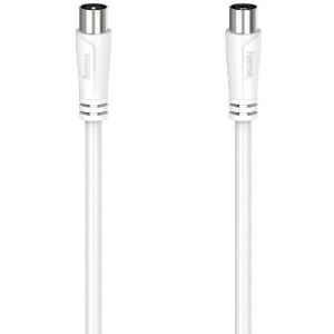HAMA 00205047 ΚΑΛΩΔΙΟ ΚΕΡΑΙΑΣ COAX MALE - COAX FEMALE ΛΕΥΚΟ 5M