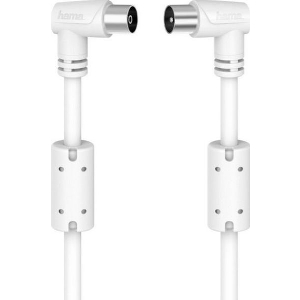 HAMA 205056 ΚΑΛΩΔΙΟ ΚΕΡΑΙΑΣ COAX MALE - COAX FEMALE ΛΕΥΚΟ 1.5M
