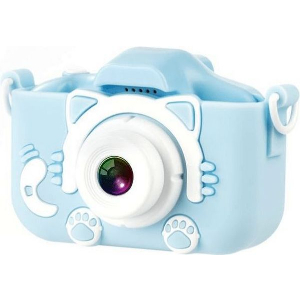 XO XJ01 BLUE ΠΑΙΔΙΚΗ ΚΑΜΕΡΑ DUAL LENS ΜΕ ΠΡΟΣΤΑΤΕΥΤΙΚΟ ΚΑΛΥΜΜΑ ΣΕ ΜΠΛΕ ΧΡΩΜΑ