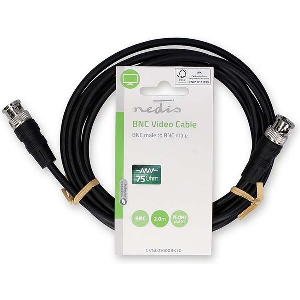 NEDIS CVGL01000BK20 BNC VIDEO CABLE, BNC MALE - BNC MALE 75OHM 2.00M BLACK