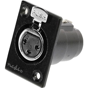 NEDIS COTP15911BK XLR CHASSIS MOUNT XLR 3-PIN FEMALE BLACKP