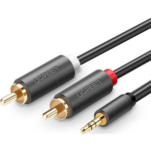 UGREEN AV102 3.5MM TO 2 X RCA AUDIO CABLE 1.5M GREY