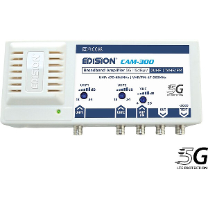 EDISION CAM-300 ΕΝΙΣΧΥΤHΣ ΚΕΝΤΡΙΚΟΣ 5G 2UHF 1VHF/FM 115DBΜV