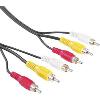 HAMA 43134 AUDIO/VIDEO CABLE 2X3 CINCH 2M