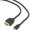 CABLEXPERT CC-HDMID-6 HDMI CABLE MALE TO MICRO D-MALE GOLD PLATED 1.8M BLACK