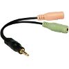 LOGILINK CA0021 AUDIO ADAPTER 3.5MM STEREO 4-PIN MALE TO 2X 3.5MM STEREO FEMALE 0.15M