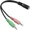 HAMA 54572 JACK ADAPTER 4-PIN 3.5MM JACK SOCKET TO 2X 3.5MM JACK PLUG