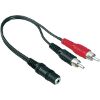 HAMA 48920 2 RCA PLUGS - 3.5MM JACK SOCKET  STEREO BLACK