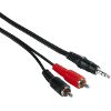 HAMA 43343 AUDIO CONNECTING CABLE 2 RCA MALE PLUGS - 3.5MM MALE PLUG STEREO 5M