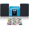 LENCO MC-013BU MICRO SET WITH CD FM RADIO AUX-IN STICKERS