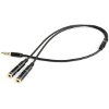CABLEXPERT CCA-417M 3.5MM AUDIO + MICROPHONE ADAPTER CABLE WITH METAL CONNECTORS 0.2M