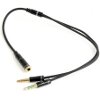 CABLEXPERT CCA-418M 3.5MM 4-PIN SOCKET TO 2X 3.5MM STEREO PLUG ADAPTER CABLE BLACK