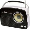 AKAI APR-11Β RETRO RADIO WITH USB/SD AND AUX BLACK