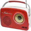 AKAI APR-11R RETRO RADIO WITH USB/SD AND AUX RED