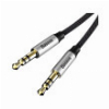 BASEUS CABLE YIVEN AUDIO 3.5MM M30 1.5M SILVER/BLACK