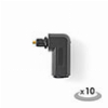 NEDIS CAGP25920BK TOSLINK ADAPTER ANGLED 90° BLACK 10PCS POLYBAG