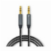4SMARTS 3.5MM STEREO AUDIO CABLE SOUNDCORD 1M FABRIC BLACK