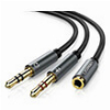 CABLE AUDIO 2X3.5MM M/3.5MM F 0.28M UGREEN AV140 20899